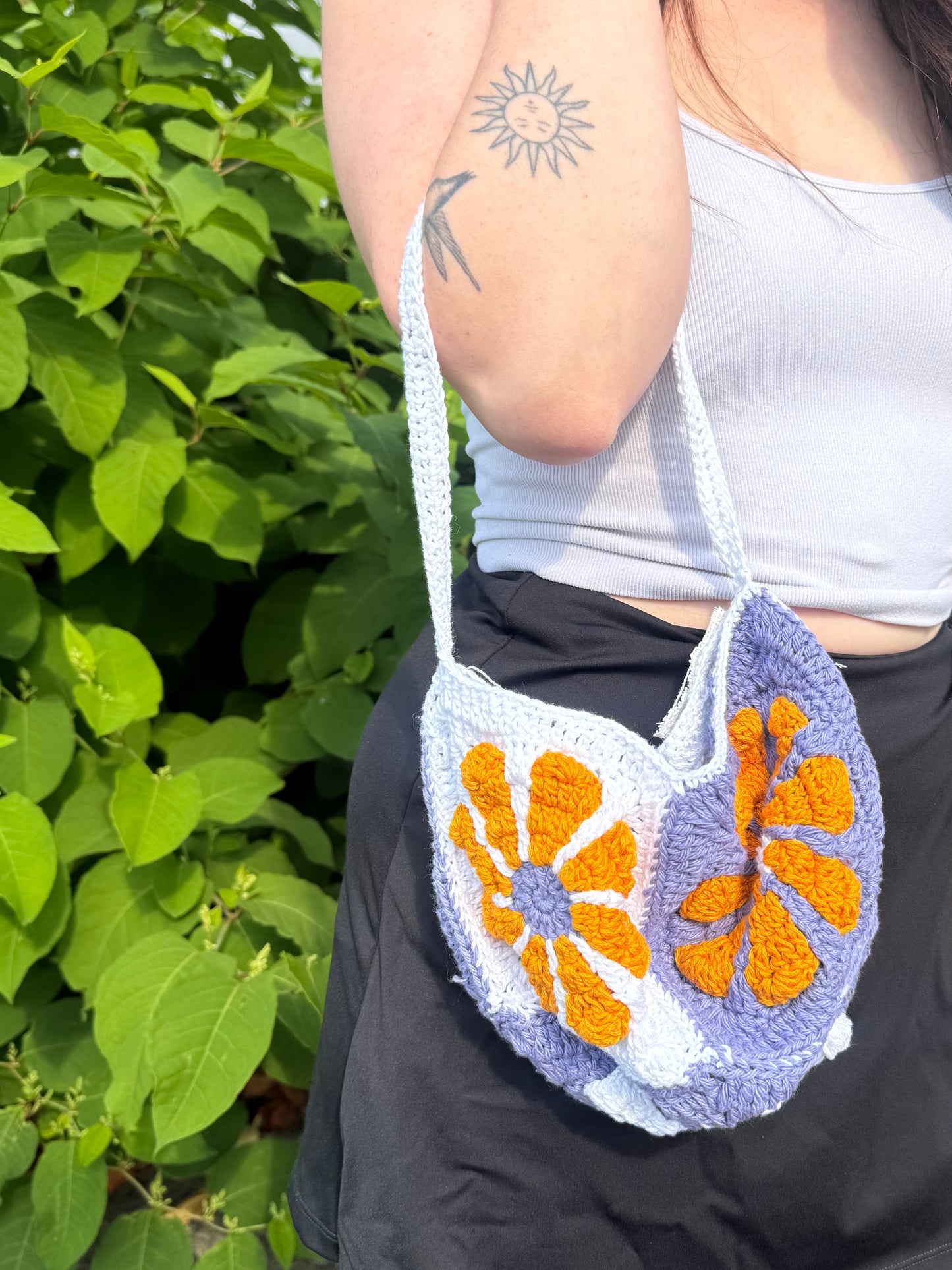 Mini Daisy Crescent Bag