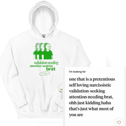 "validation needing" hoodie