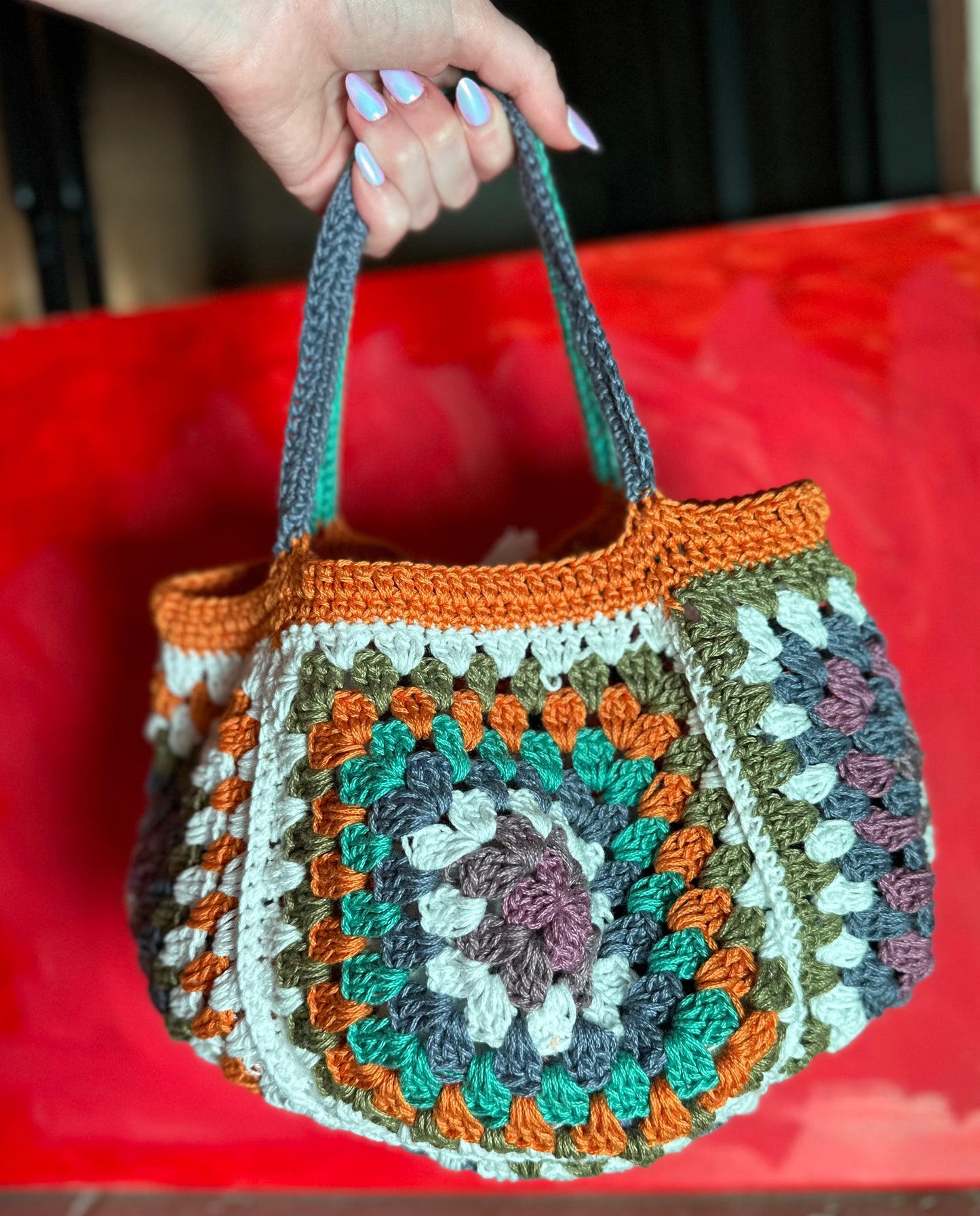 Granny Square Mini Tote