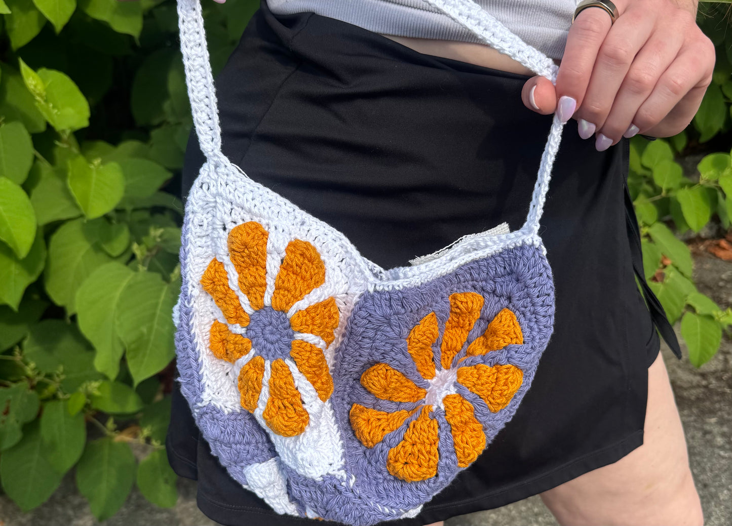 Mini Daisy Crescent Bag